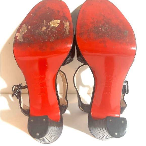 Christian louboutia brown black alligator embossed calfskin leather size EU 38.5 - Picture 8 of 10